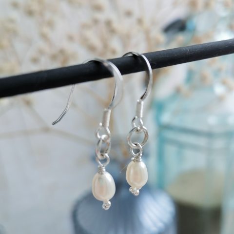 Freshwater Pearl Sterling Silver Earrings